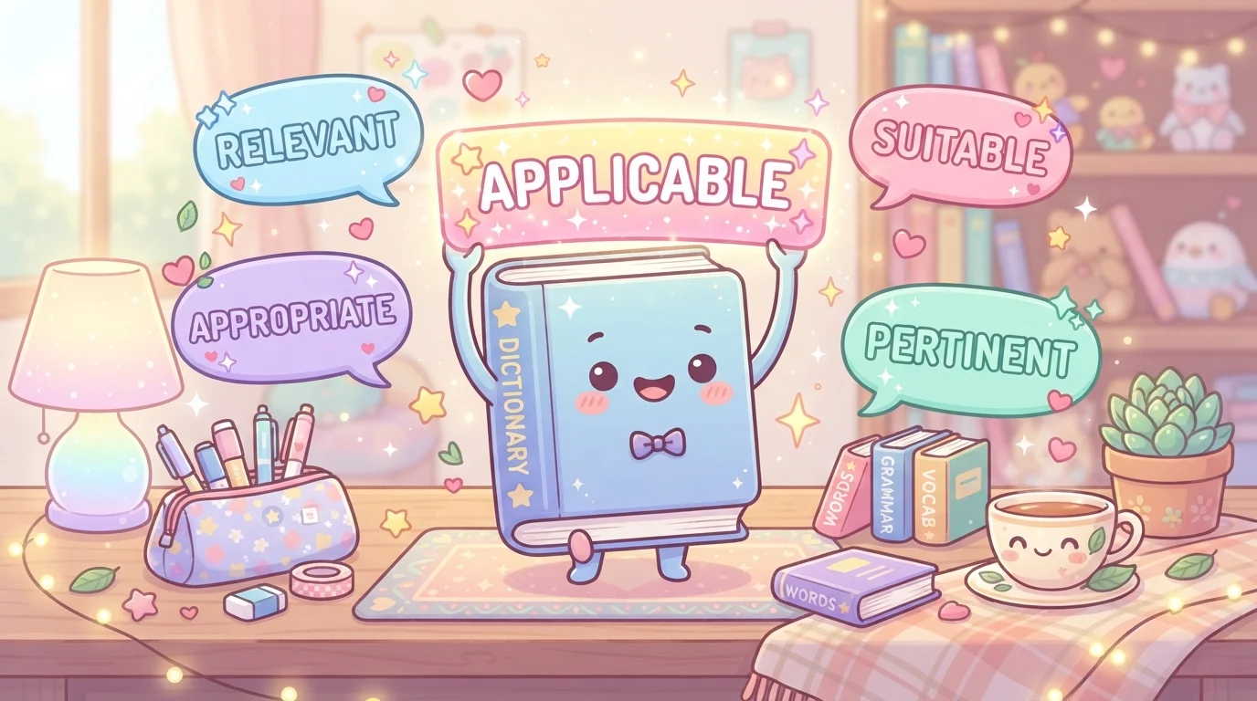 Synonyms for Applicable