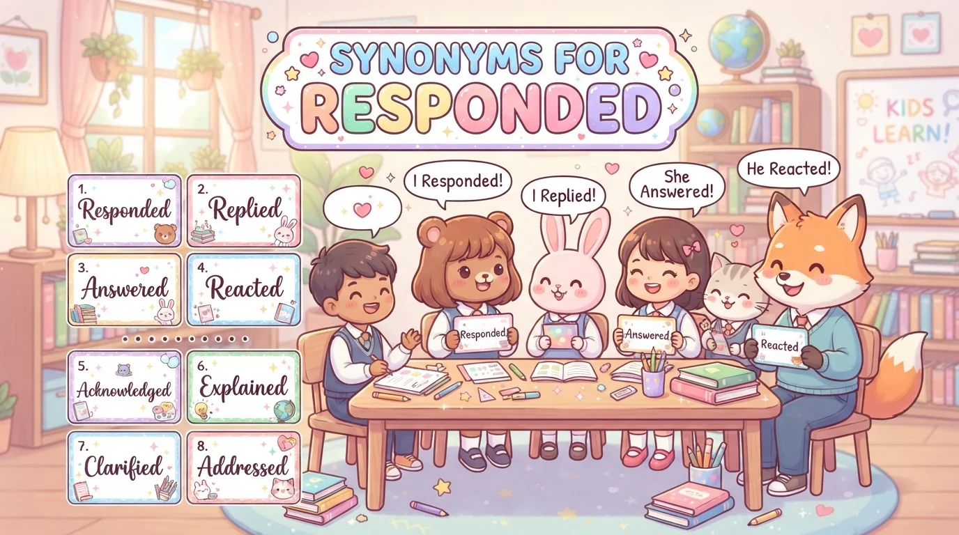 Synonyms for Responded